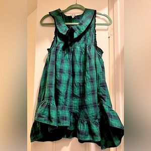 Green and Black plaid dress perfect for the holidays or in my case any day